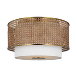 Sawyer Flush Mount LIGHTING - ceiling fixture Visual Comfort Blonde Rattan