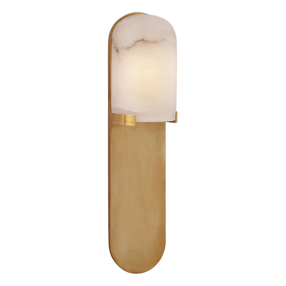 Melange Medium Elongated Pill Sconce LIGHTING - sconce Visual Comfort - Signature Antique-Burnished Brass