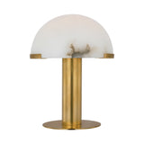 Melange 12" Rechargeable Table Lamp LIGHTING - table lamp Visual Comfort Antique-Burnished Brass