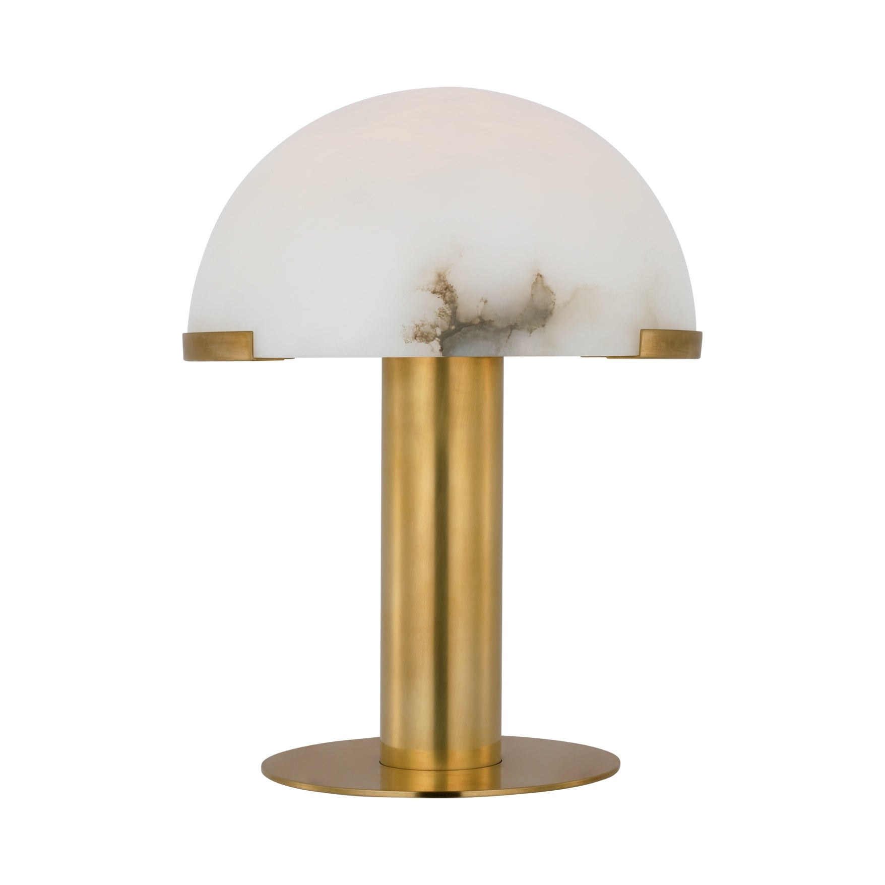 Melange 12" Rechargeable Table Lamp LIGHTING - table lamp Visual Comfort - Signature Antique-Burnished Brass