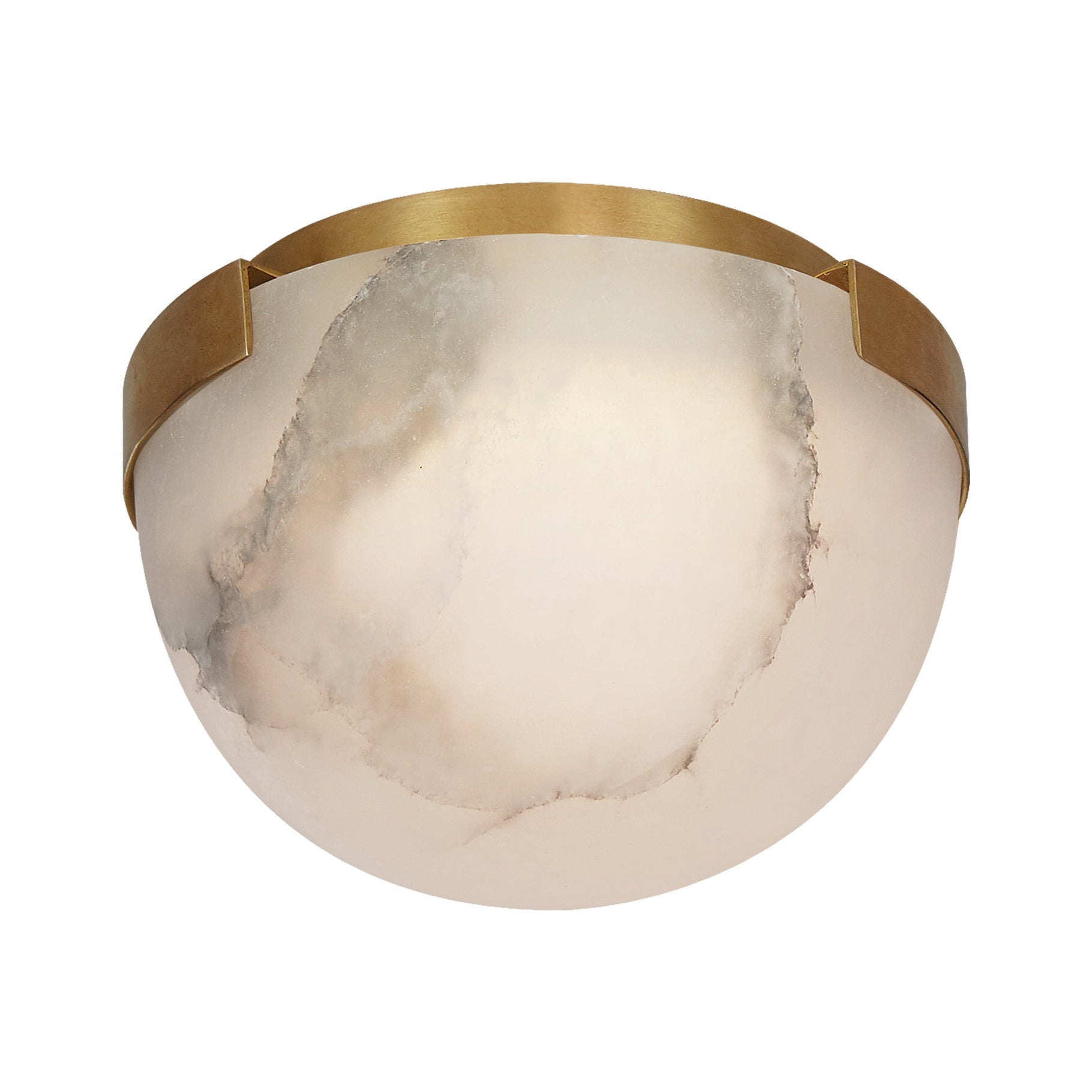 Melange 5" Solitaire Flush Mount LIGHTING - flush mount Visual Comfort Antique-Burnished Brass