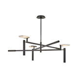 Melange Large Floating Disc Chandelier LIGHTING - chandelier Visual Comfort Bronze