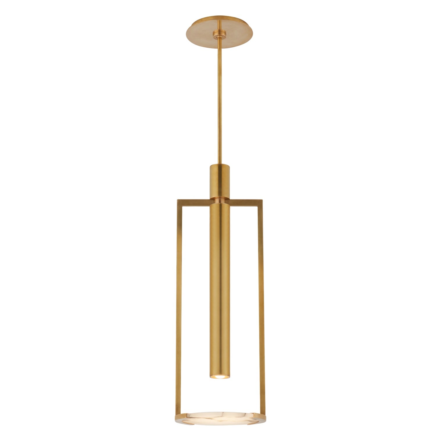 Melange Medium Floating Disc Pendant LIGHTING - pendant Visual Comfort - Signature Antique-Burnished Brass
