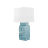 Sarai Table Lamp LIGHTING - table lamp Hudson Valley Lighting Aged Brass / Ceramic Moonstone Granite