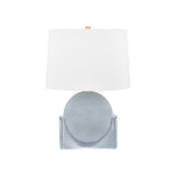 Leeston Table Lamp LIGHTING - table lamp Hudson Valley Lighting Aged Brass / Ceramic Reactive Slate