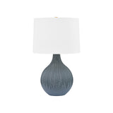 Nepperhan Table Lamp LIGHTING - table lamp Hudson Valley Lighting Aged Brass / Ceramic Providence Blue
