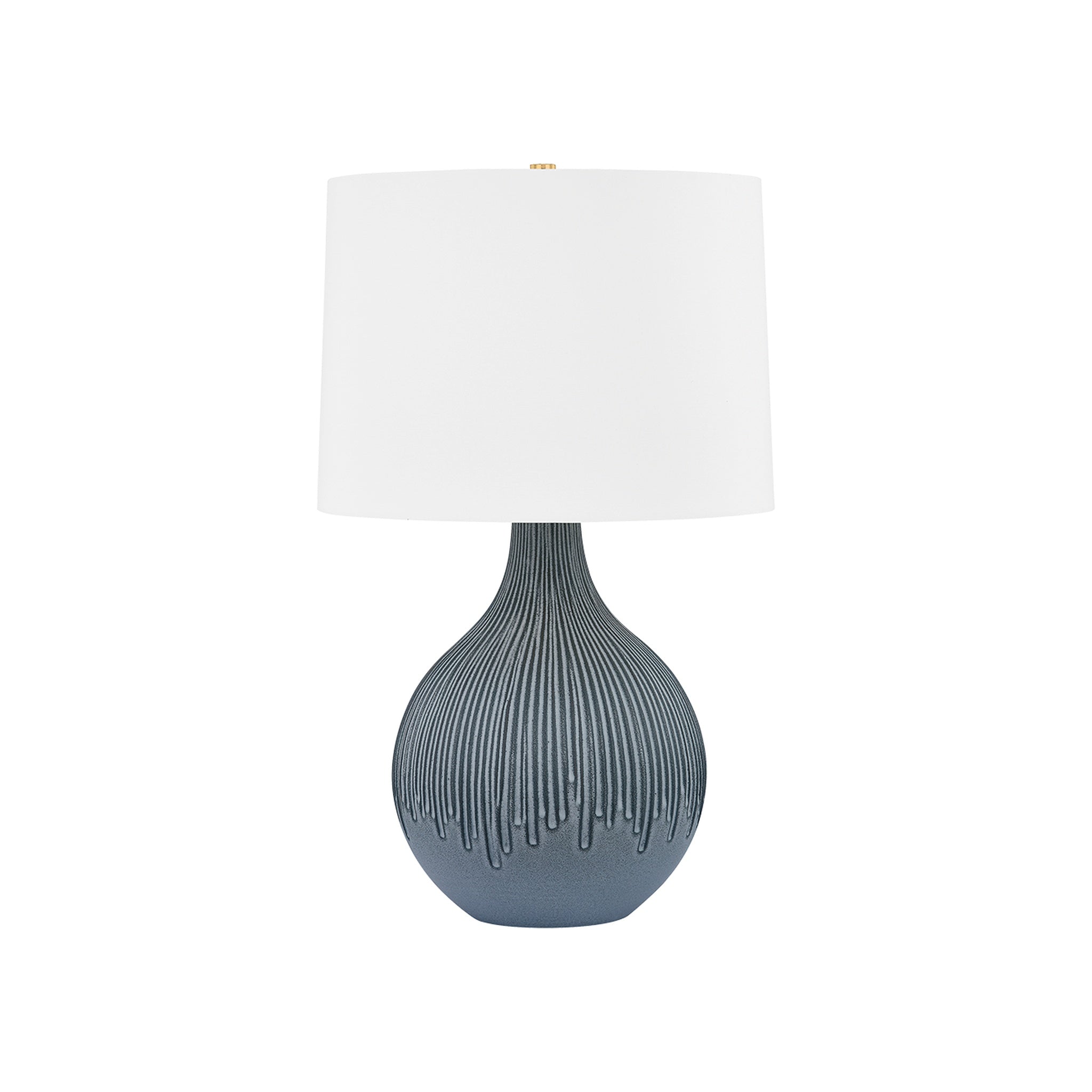 Nepperhan Table Lamp LIGHTING - table lamp Hudson Valley Lighting Aged Brass / Ceramic Providence Blue