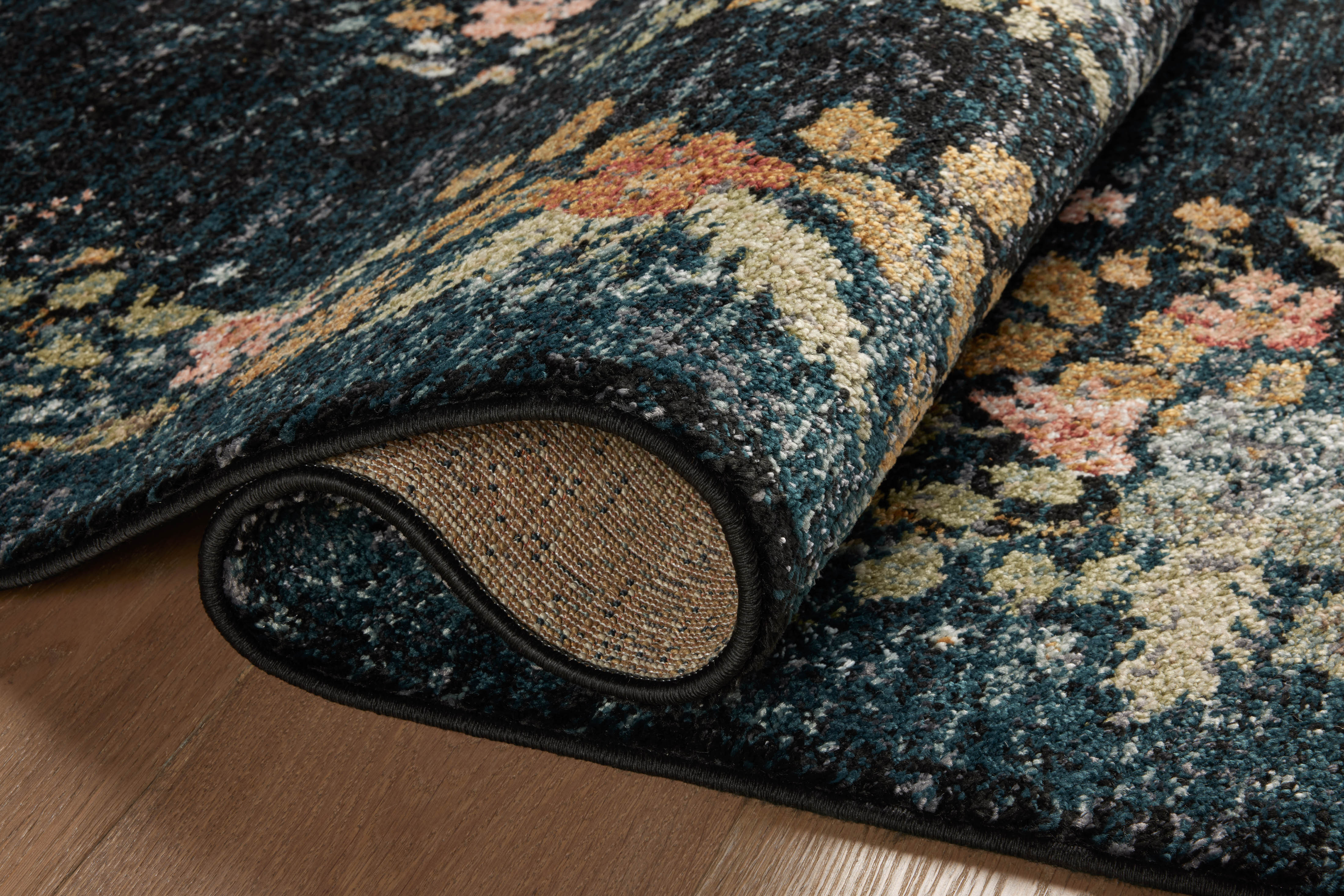 Rifle Paper Co. x Loloi Laurel Navy Rug No.2 RUGS - synthetic Loloi 2'8" x 4'