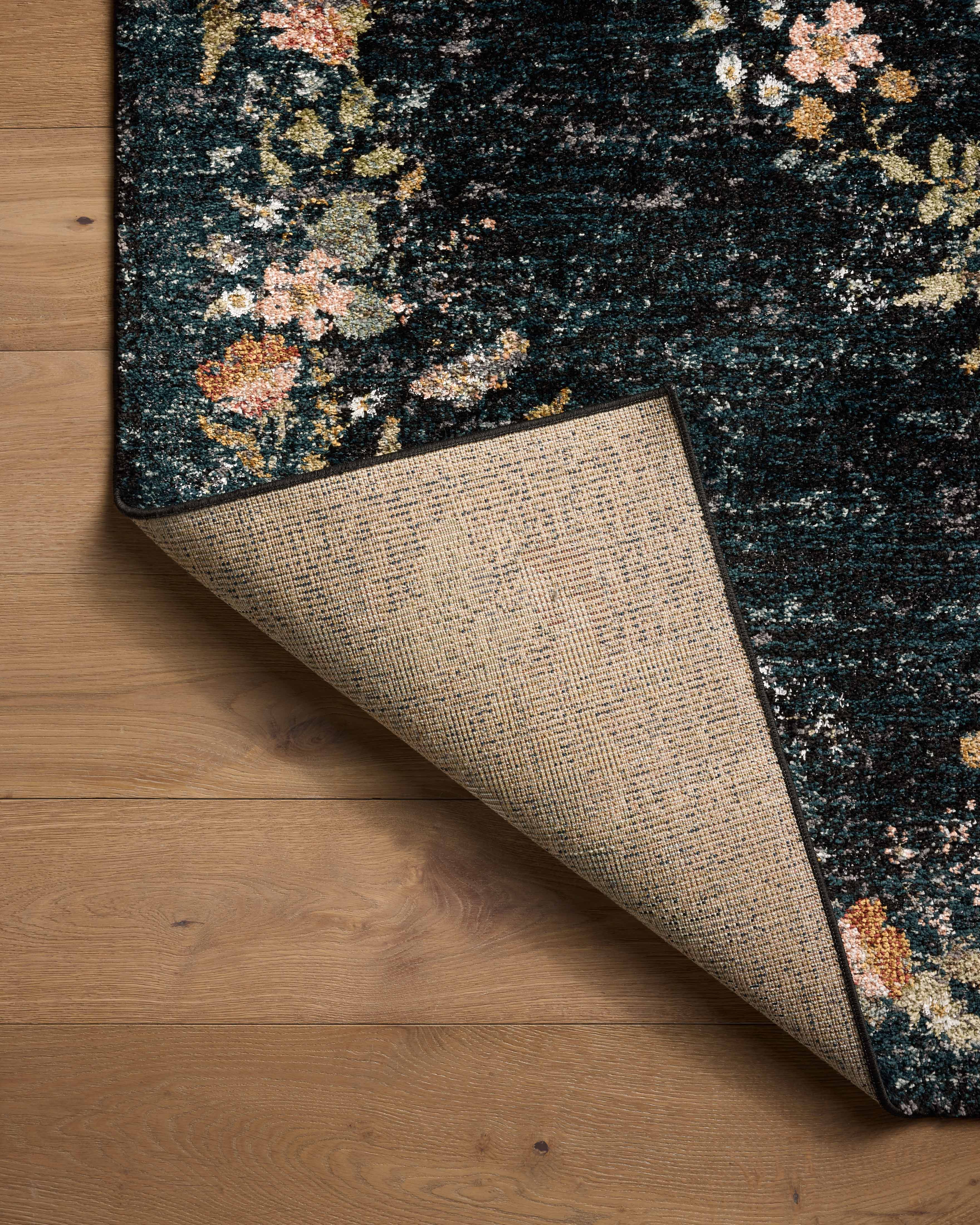 Rifle Paper Co. x Loloi Laurel Navy Sample Rug No.2 RUGS - synthetic Loloi 18" x 18"