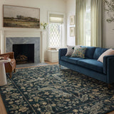 Rifle Paper Co. x Loloi Laurel Navy Sample Rug No.2 RUGS - synthetic Loloi 18" x 18"