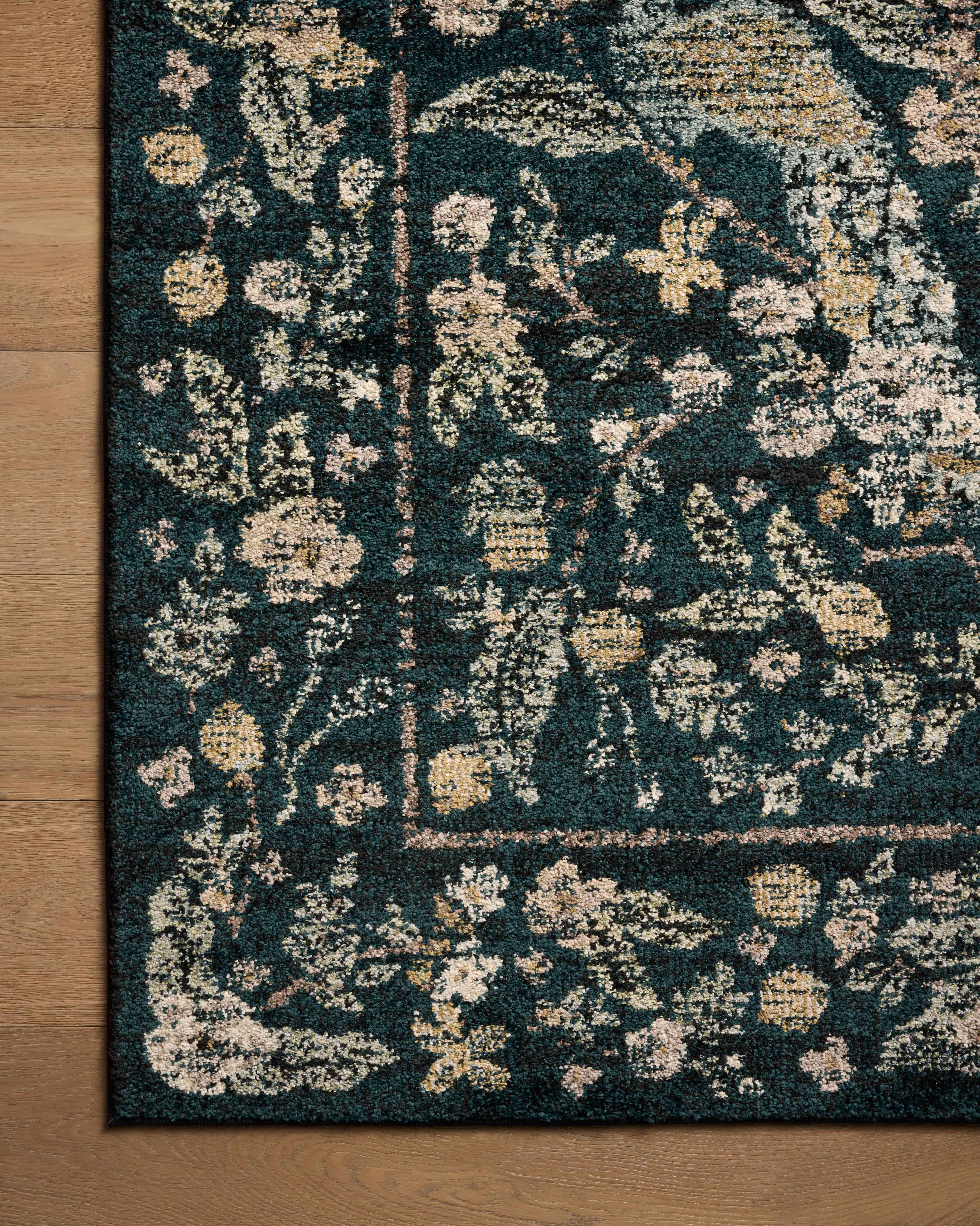 Rifle Paper Co. x Loloi Laurel Navy Sample Rug No.2 RUGS - synthetic Loloi 18" x 18"
