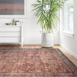 Loloi Layla Brick / Blue Rug 1-patterned Loloi