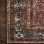 Loloi Layla Brick / Blue Rug 1-patterned Loloi