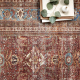 Loloi Layla Brick / Blue Rug 1-patterned Loloi