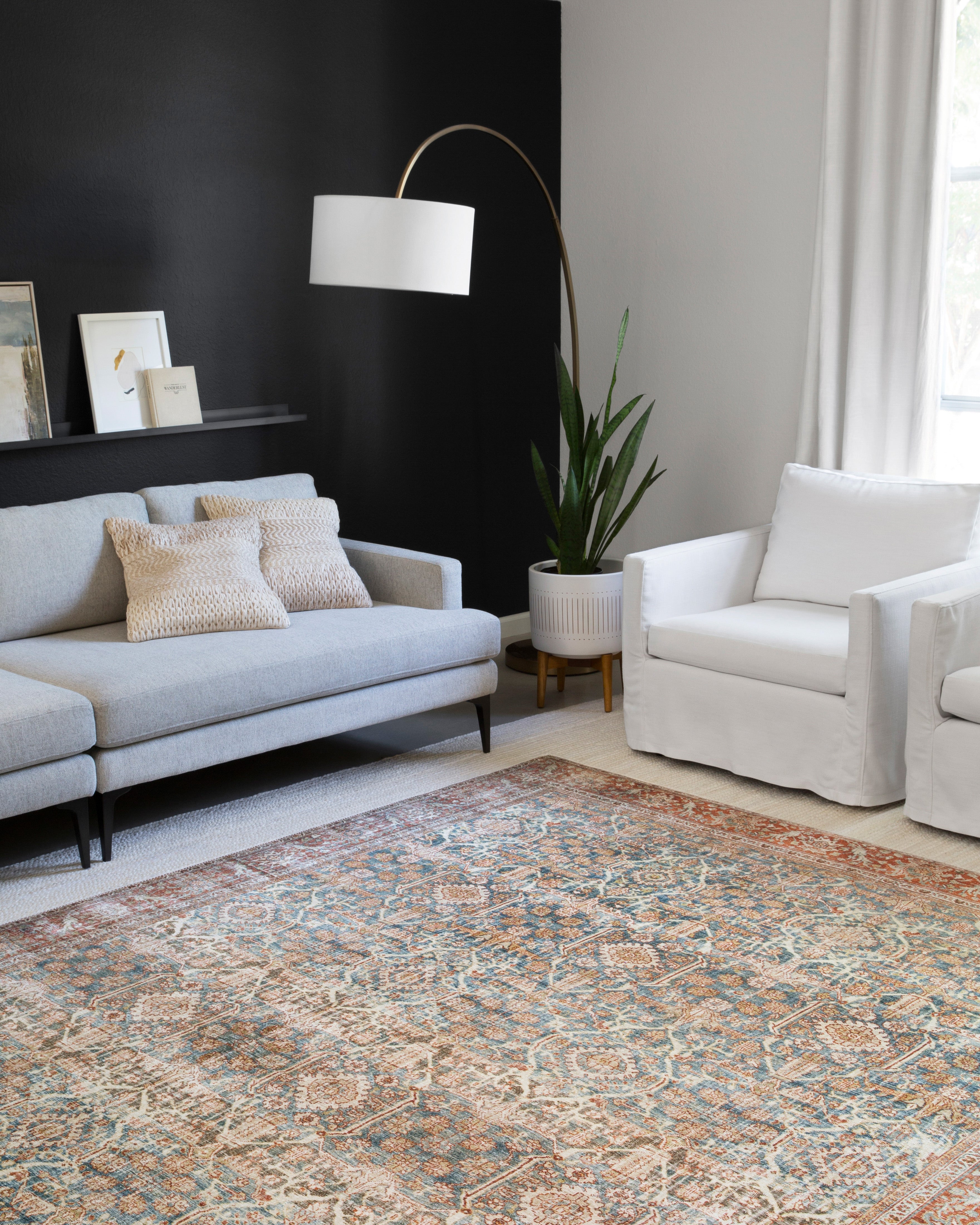 Loloi Layla Ocean / Rust Rug 1-patterned Loloi