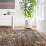 Loloi Layla Cobalt Blue / Spice Rug RUGS - synthetic Loloi