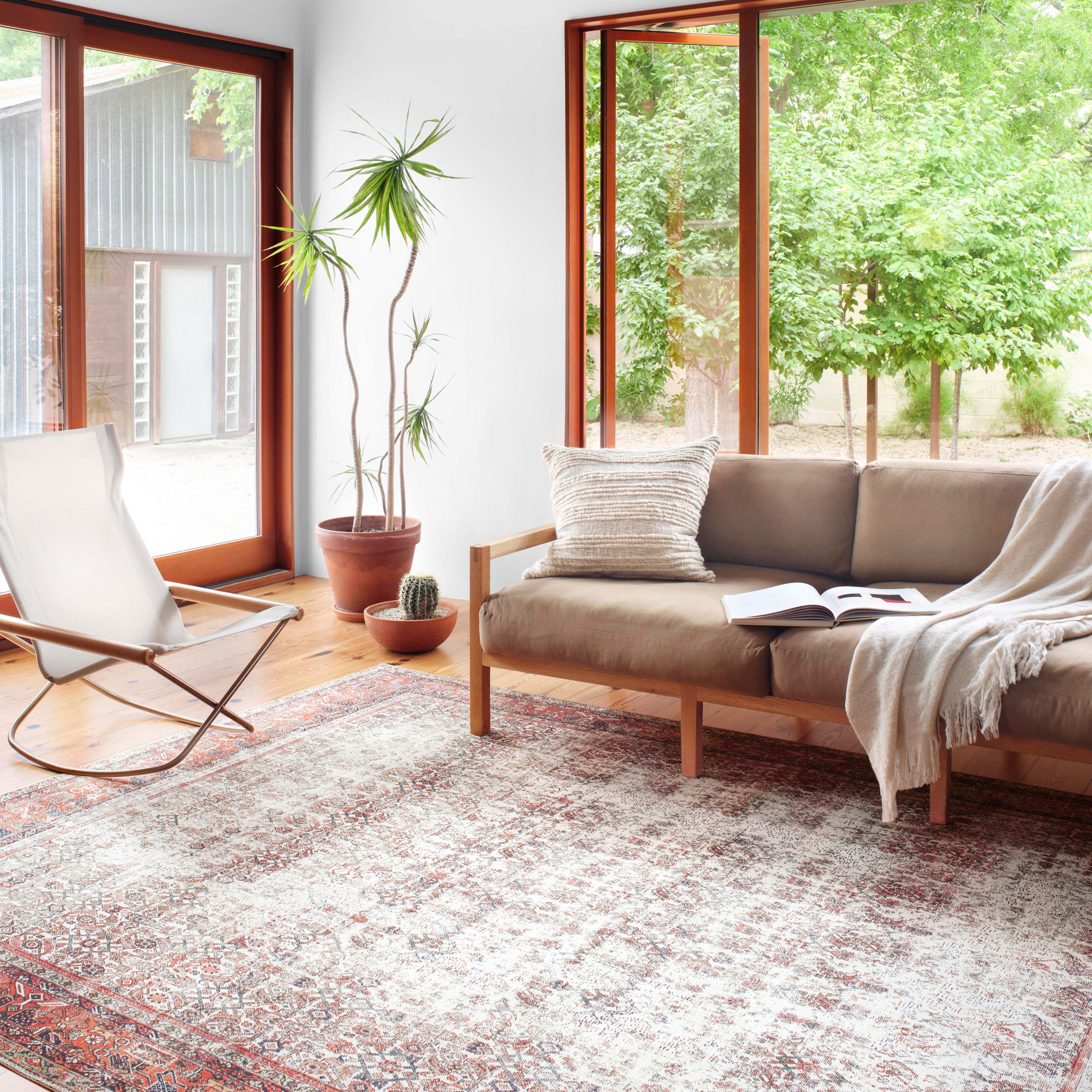 Loloi Layla Ivory / Brick Rug patterned rugs Loloi