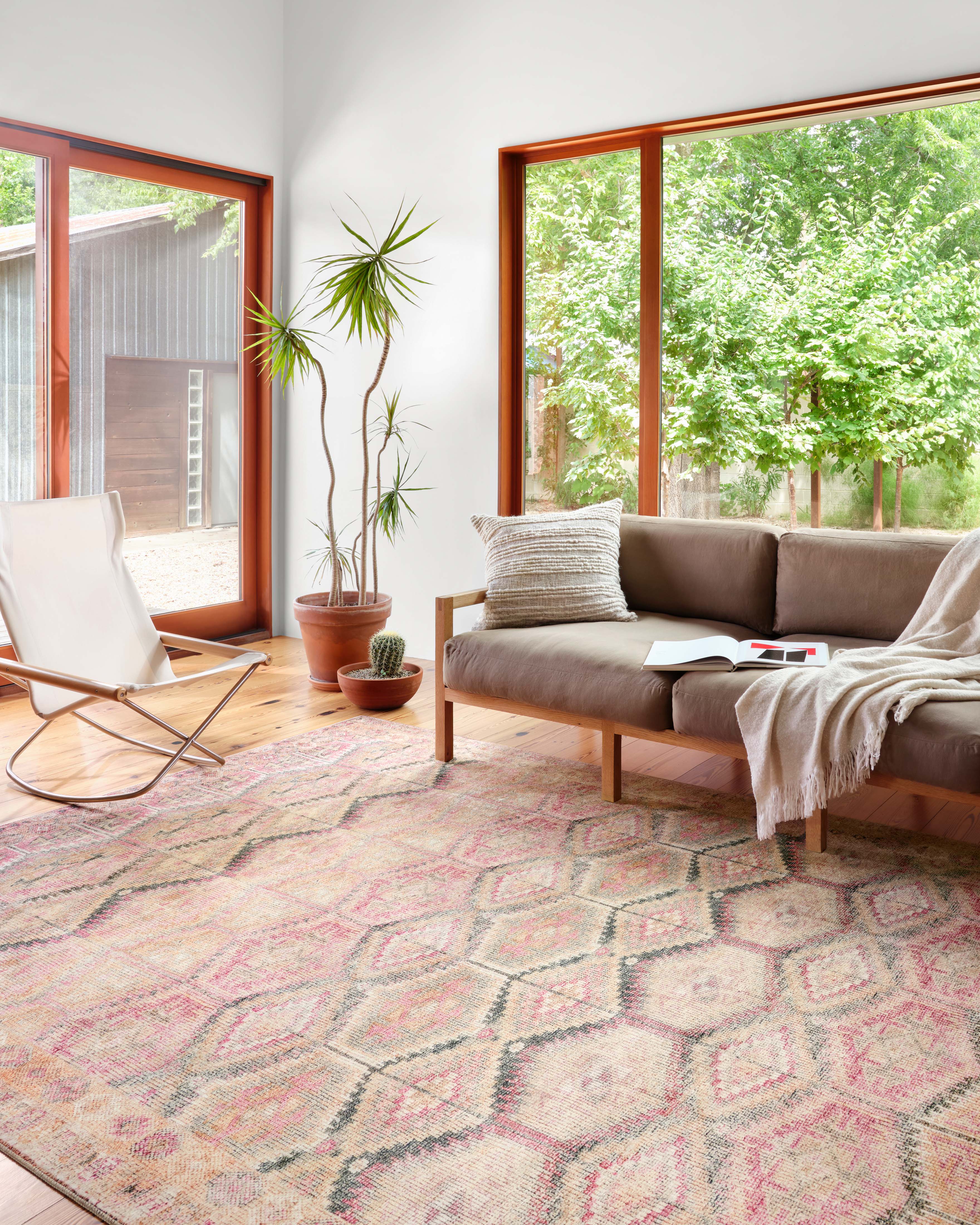Loloi Layla Pink / Lagoon Rug RUGS - synthetic Loloi