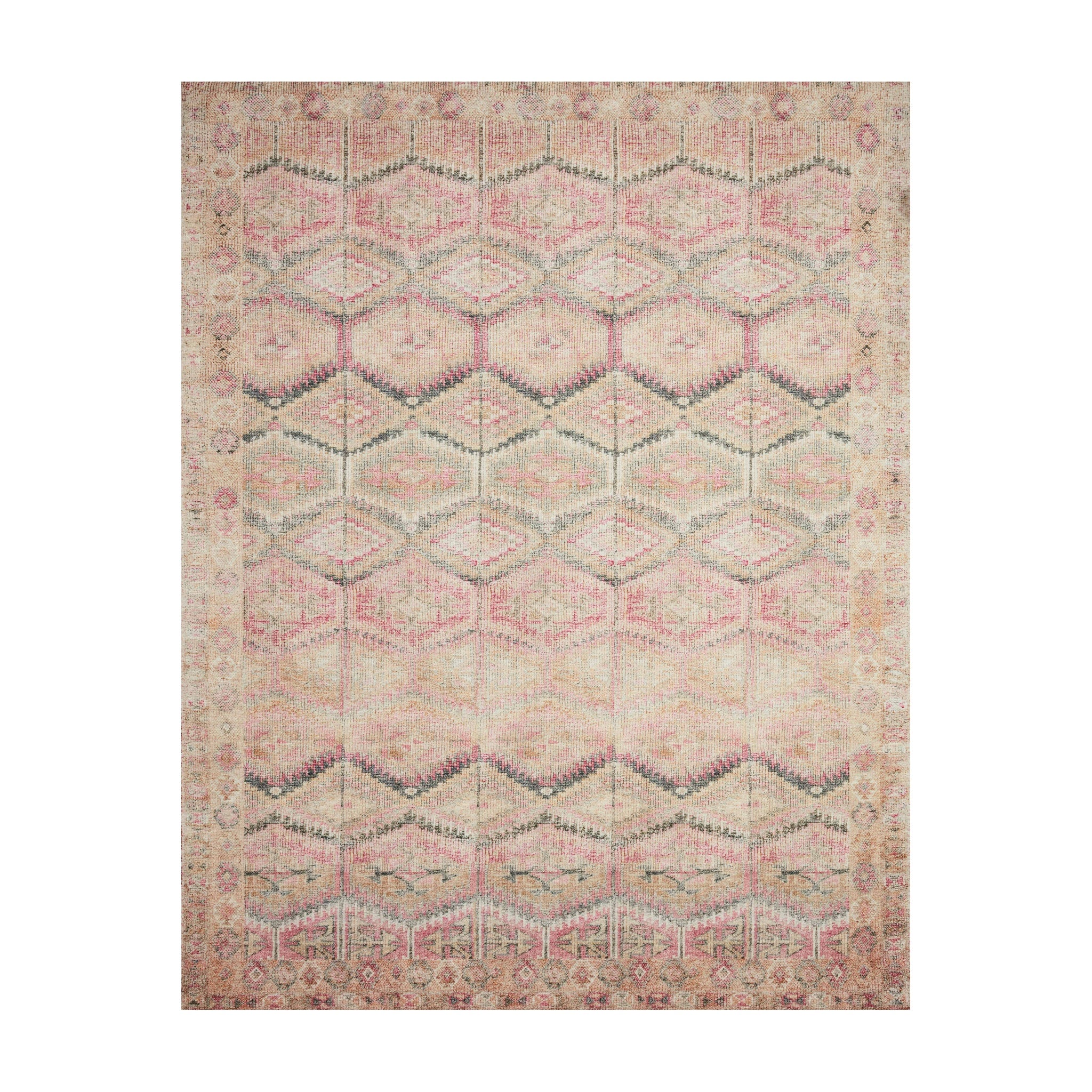 Loloi Layla Pink / Lagoon Rug RUGS - synthetic Loloi 18" x 18"