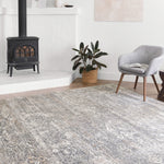 Loloi Lucia Steel / Ivory Rug RUGS - synthetic Loloi