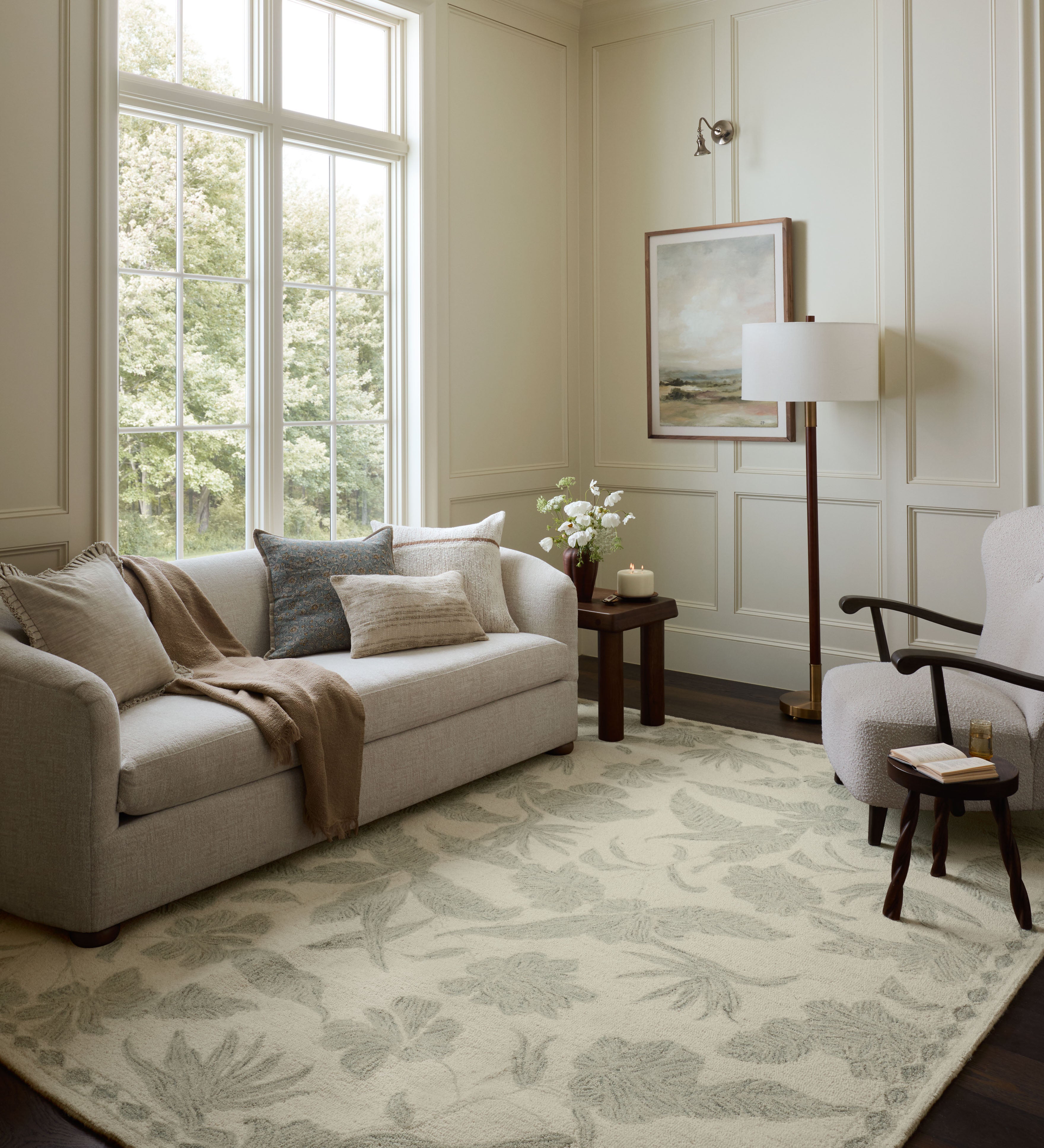 Loloi Lenore Ivory / Sky Rug RUGS - wool Loloi