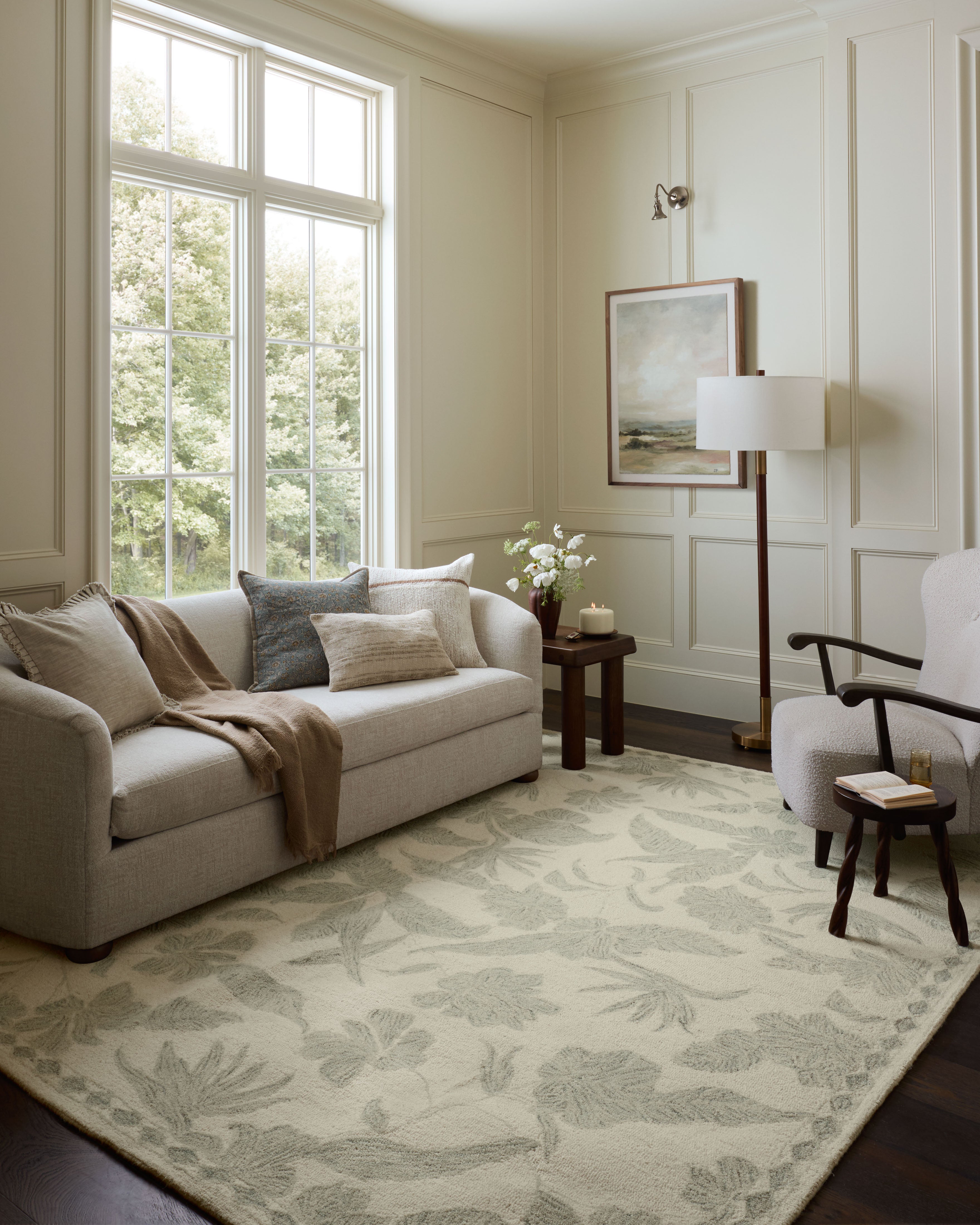 Loloi Lenore Ivory / Sky Rug RUGS - wool Loloi