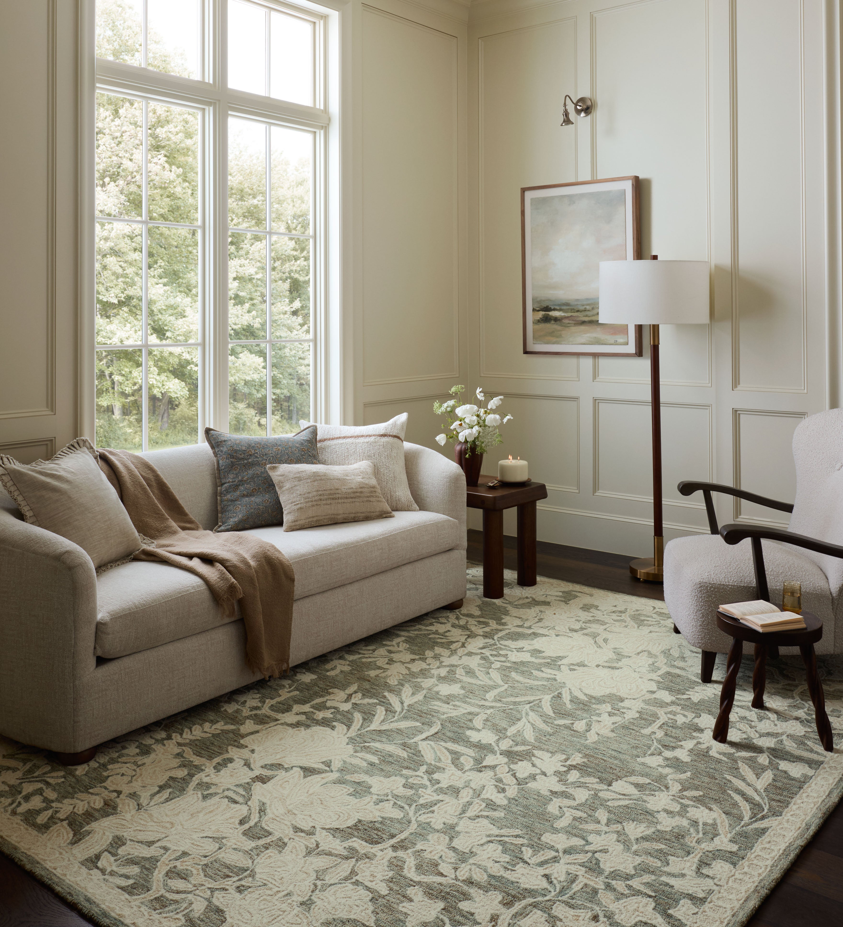 Loloi Lenore Lagoon / Wheat Rug RUGS - wool Loloi