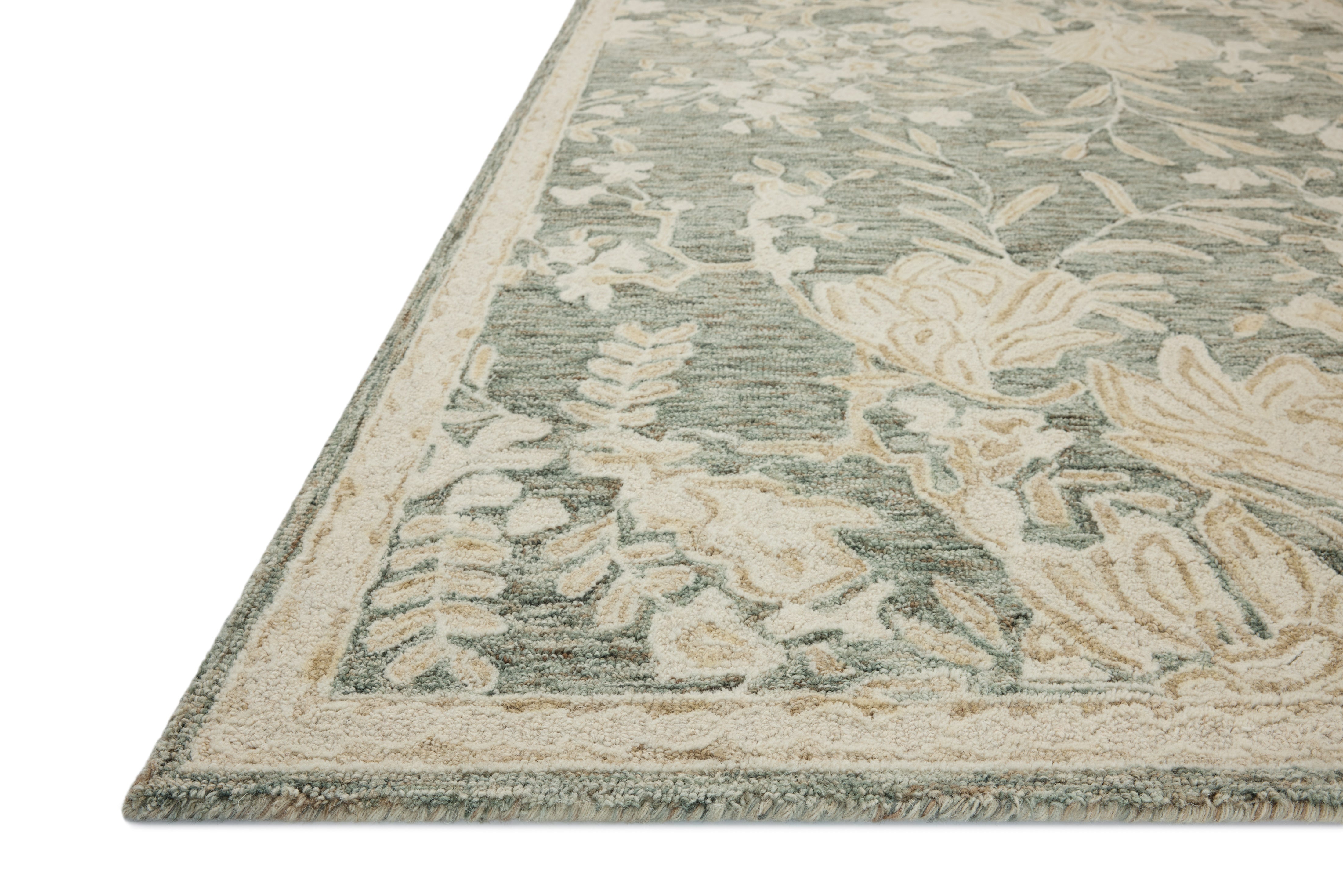 Loloi Lenore Lagoon / Wheat Rug RUGS - wool Loloi
