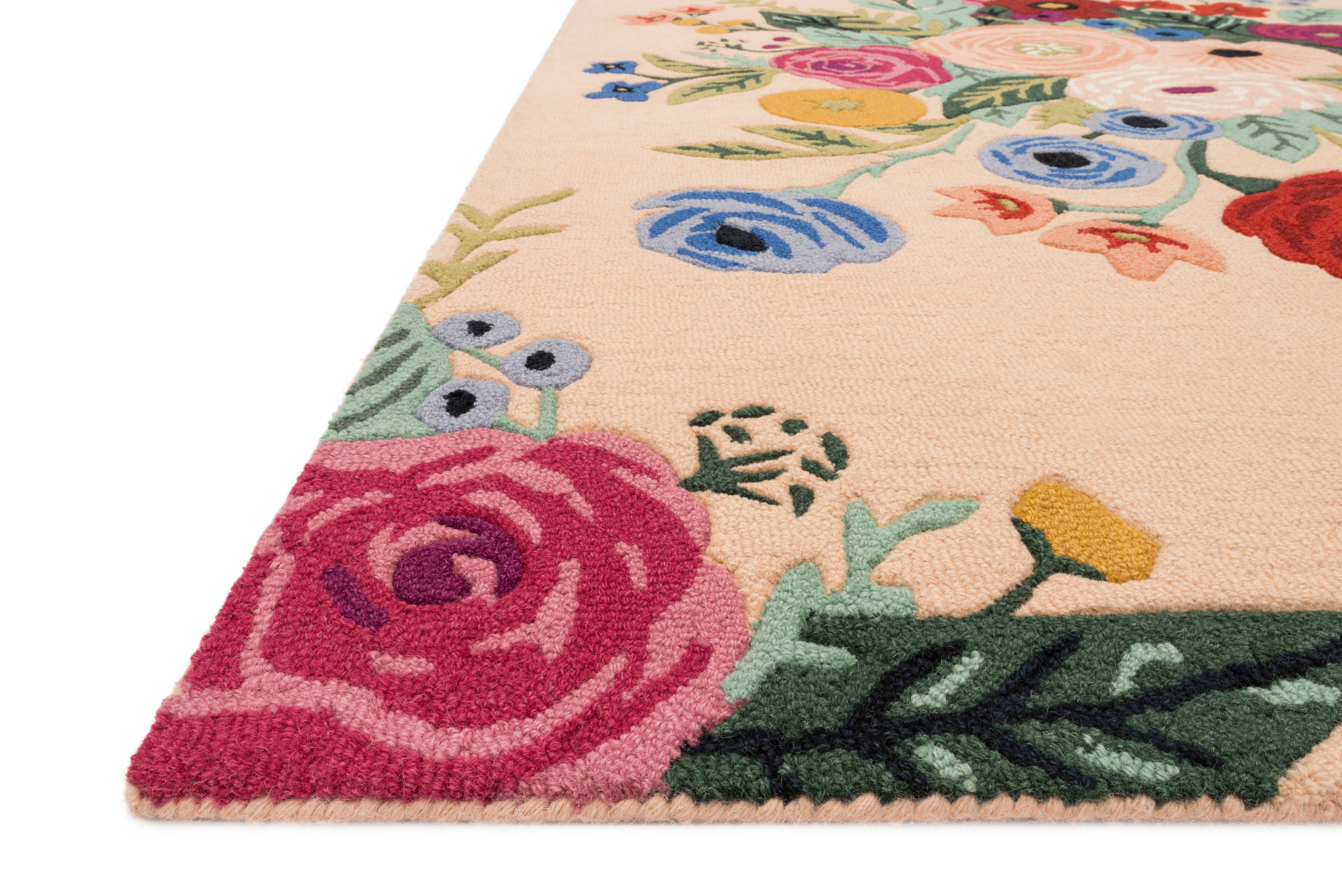 Rifle Paper Co. x Loloi Les Fleurs Blush/Multi Rug RUGS - wool Loloi