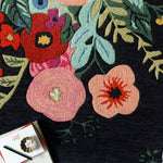 Rifle Paper Co. x Loloi Les Fleurs Black / Multi Rug RUGS - wool Loloi