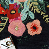 Rifle Paper Co. x Loloi Les Fleurs Black / Multi Rug RUGS - wool Loloi