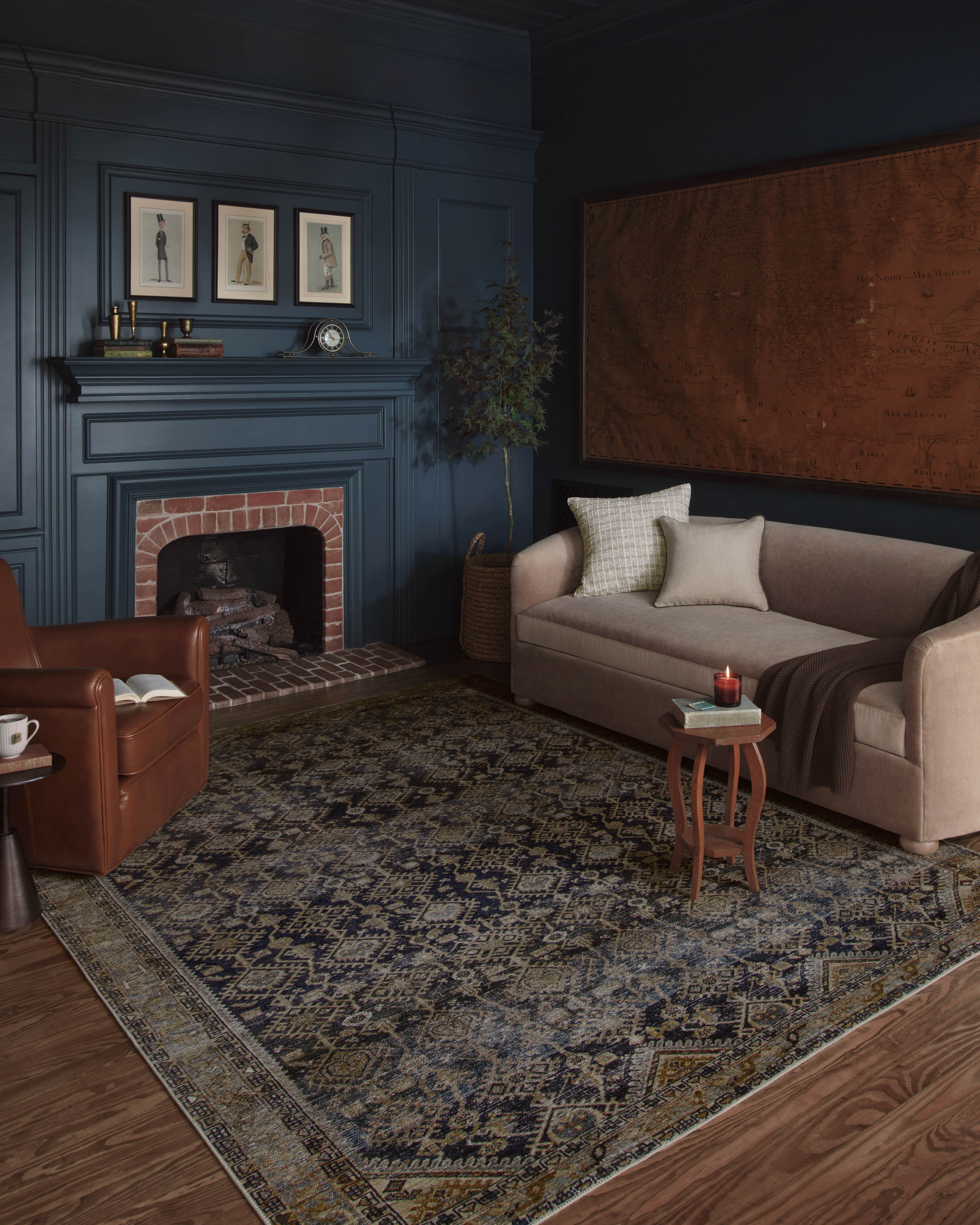 Loloi Lenna Indigo / Natural Rug 2 - RUGS - patterned Loloi