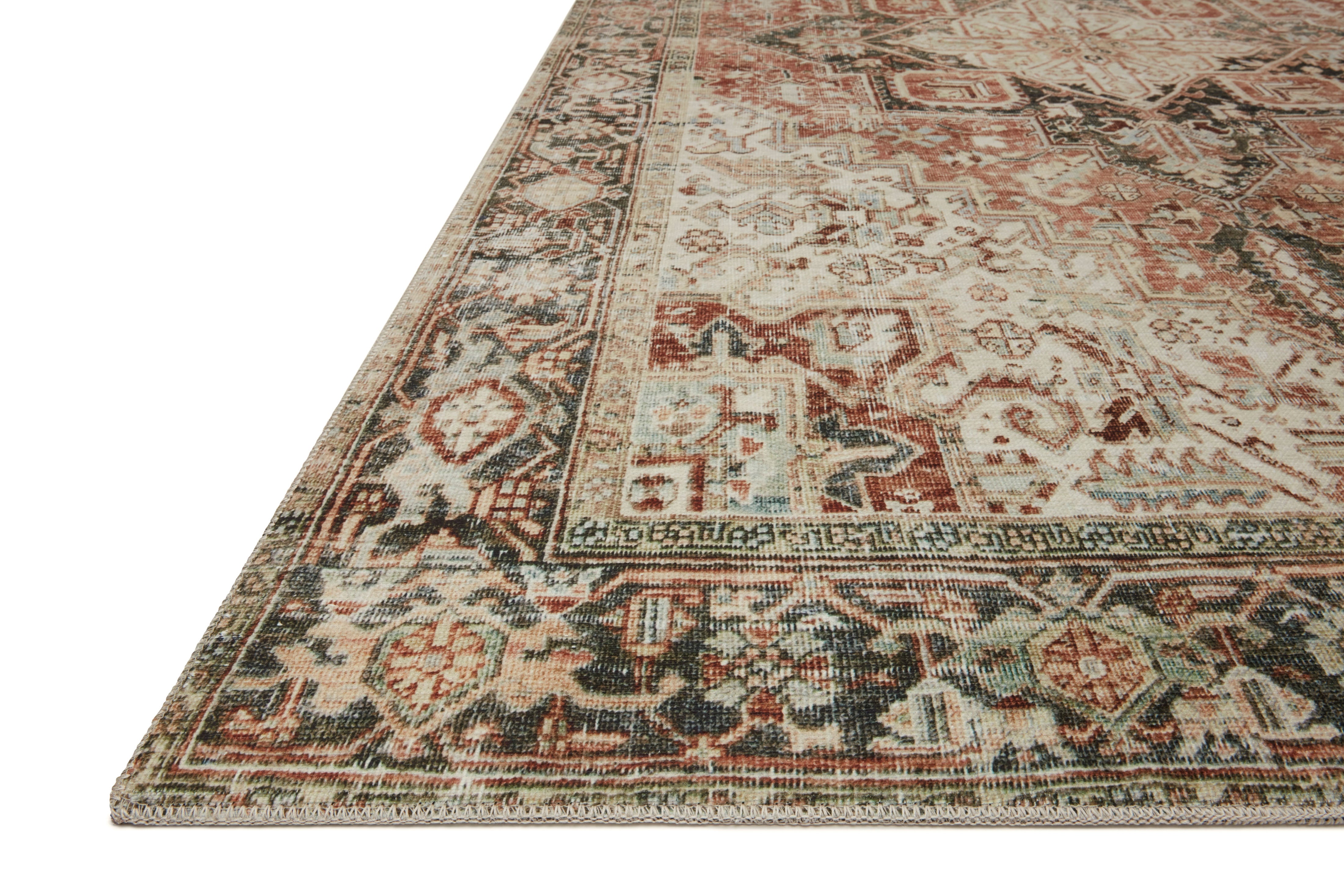 Loloi Lenna Rust / Charcoal Rug 2 - RUGS - patterned Loloi