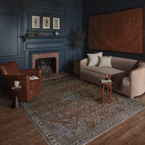 Magnolia Home By Joanna Gaines x Loloi Lenna Brick / Sky Rug RUGS - synthetic Loloi