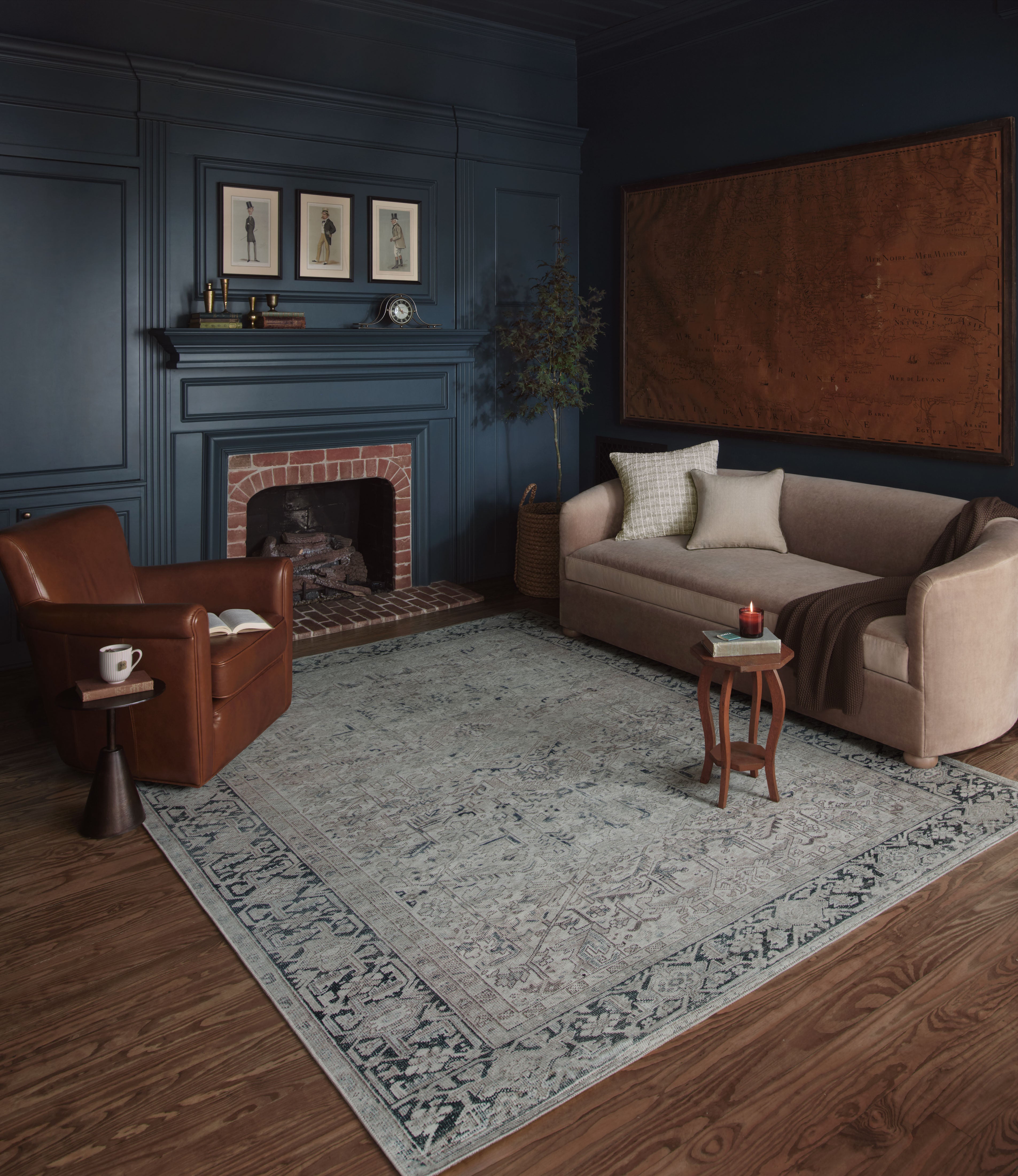 Loloi Lenna Natural / Denim Rug 2 - RUGS - patterned Loloi