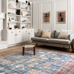 Loloi Loren Blue / Brick Rug RUGS - synthetic Loloi