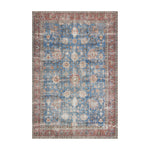 Loloi Loren Blue / Brick Rug RUGS - synthetic Loloi 18" x 18"
