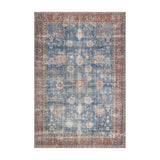 Loloi Loren Blue / Brick Rug RUGS - synthetic Loloi 18" x 18"