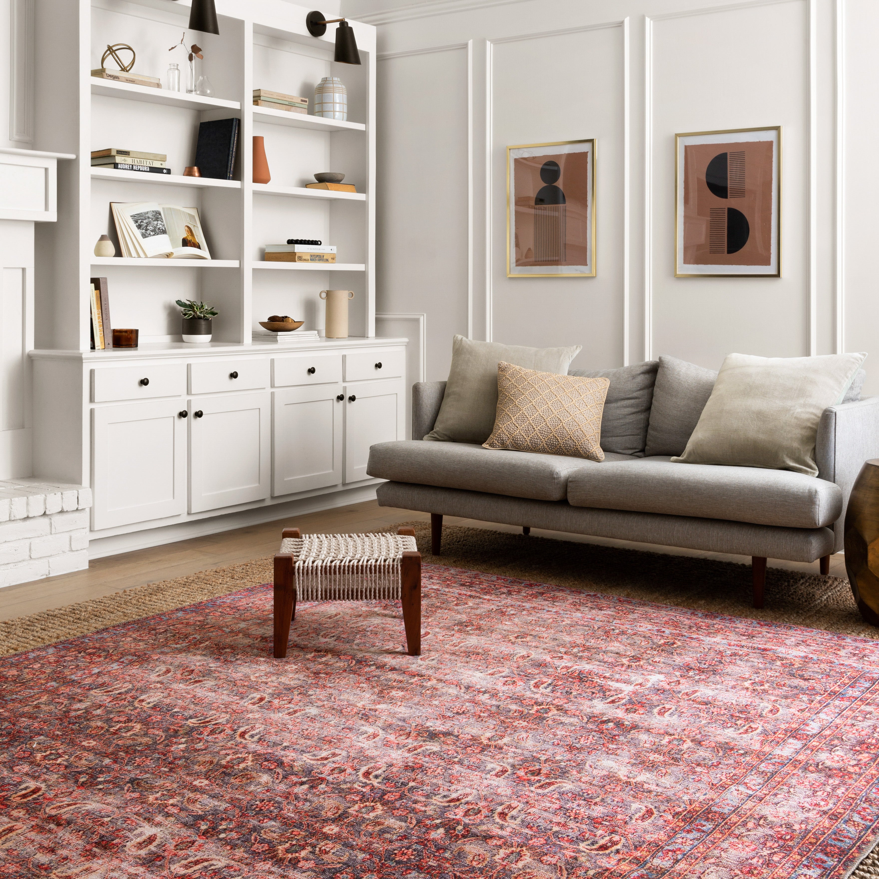 Loloi Loren Eggplant / Crimson Rug RUGS - synthetic Loloi