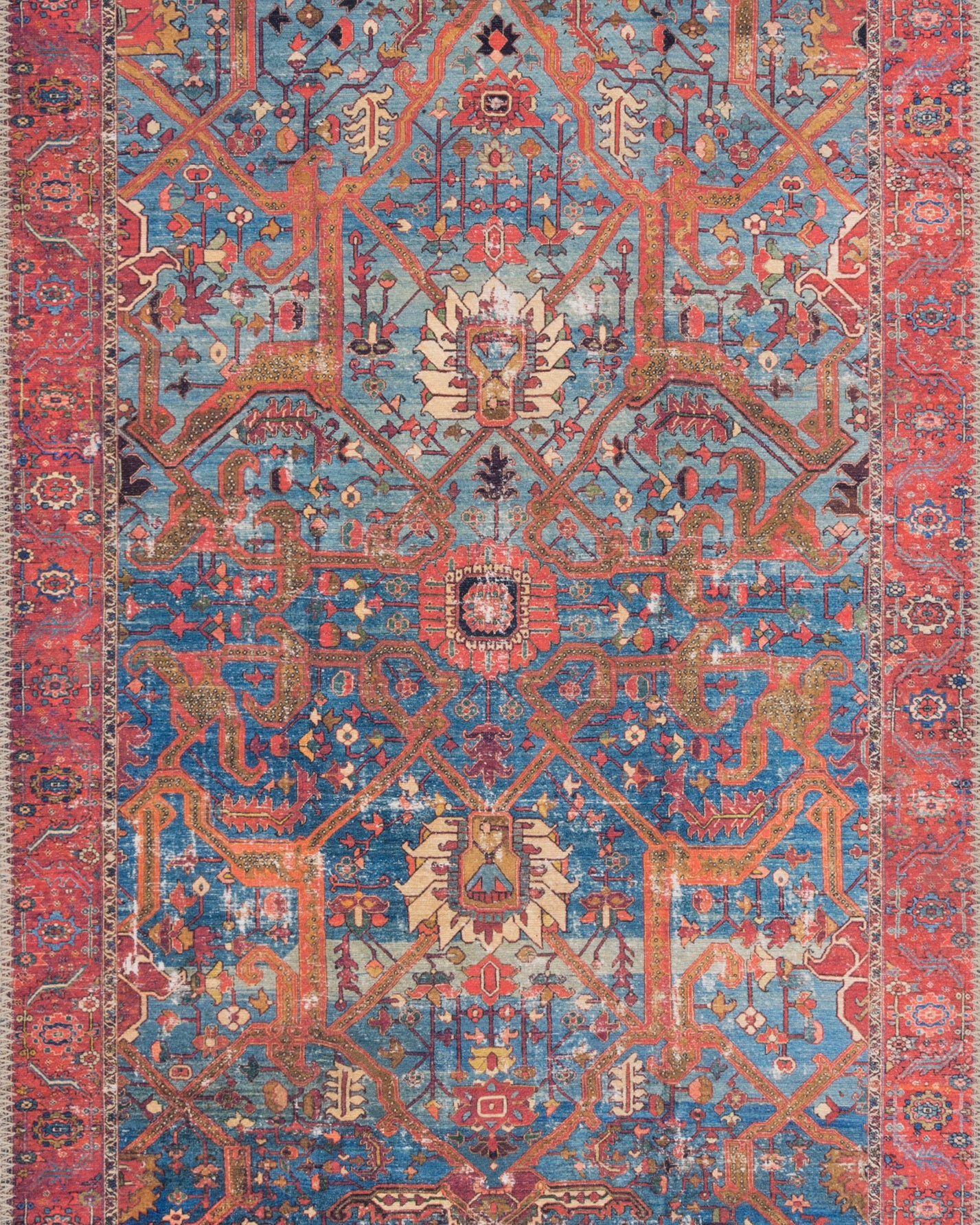 Loloi Loren Blue / Red Rug RUGS - synthetic Loloi
