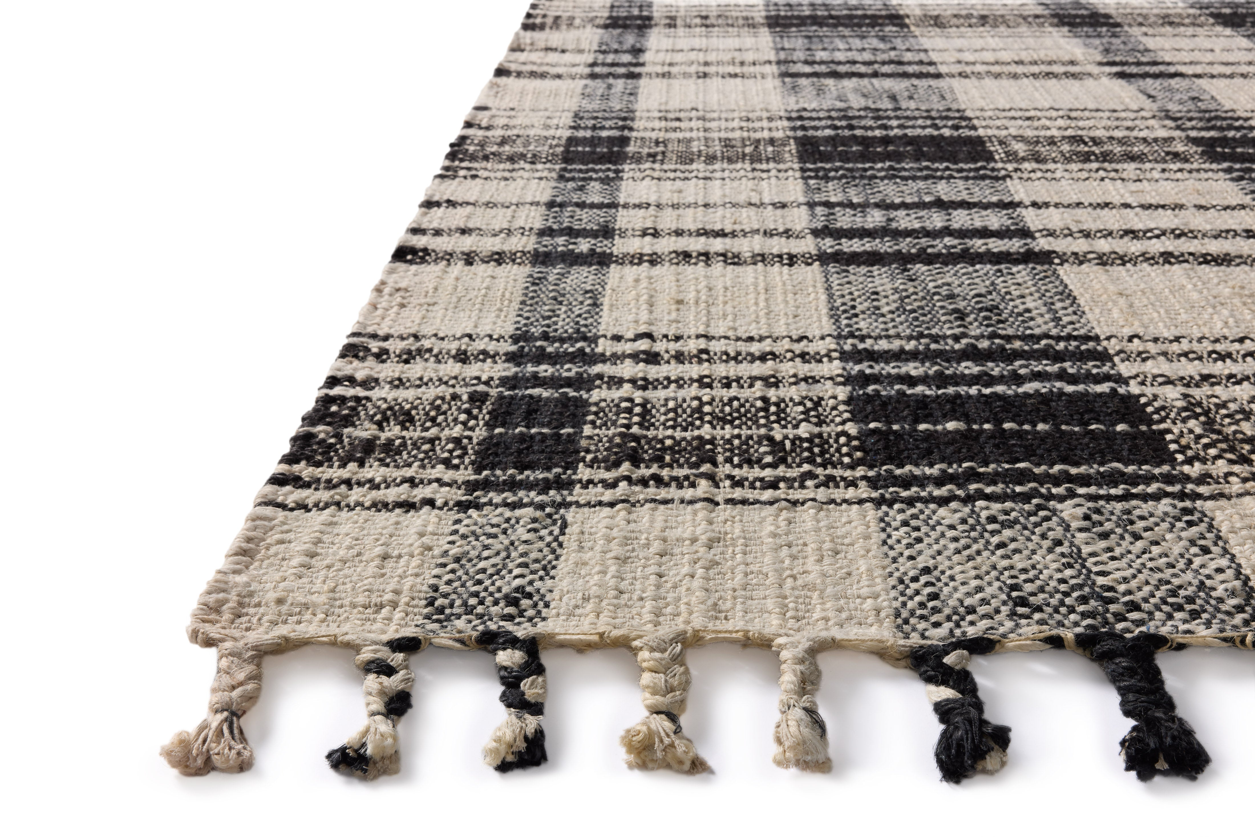 Joanna Gaines x Loloi Louie Ivory / Black Rug RUGS - jute Loloi