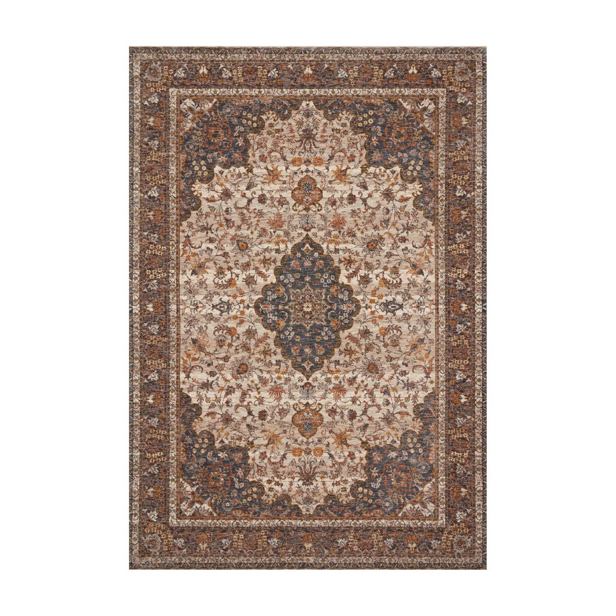 Loloi Lourdes Natural / Ocean Rug RUGS - synthetic Loloi 18" x 18"