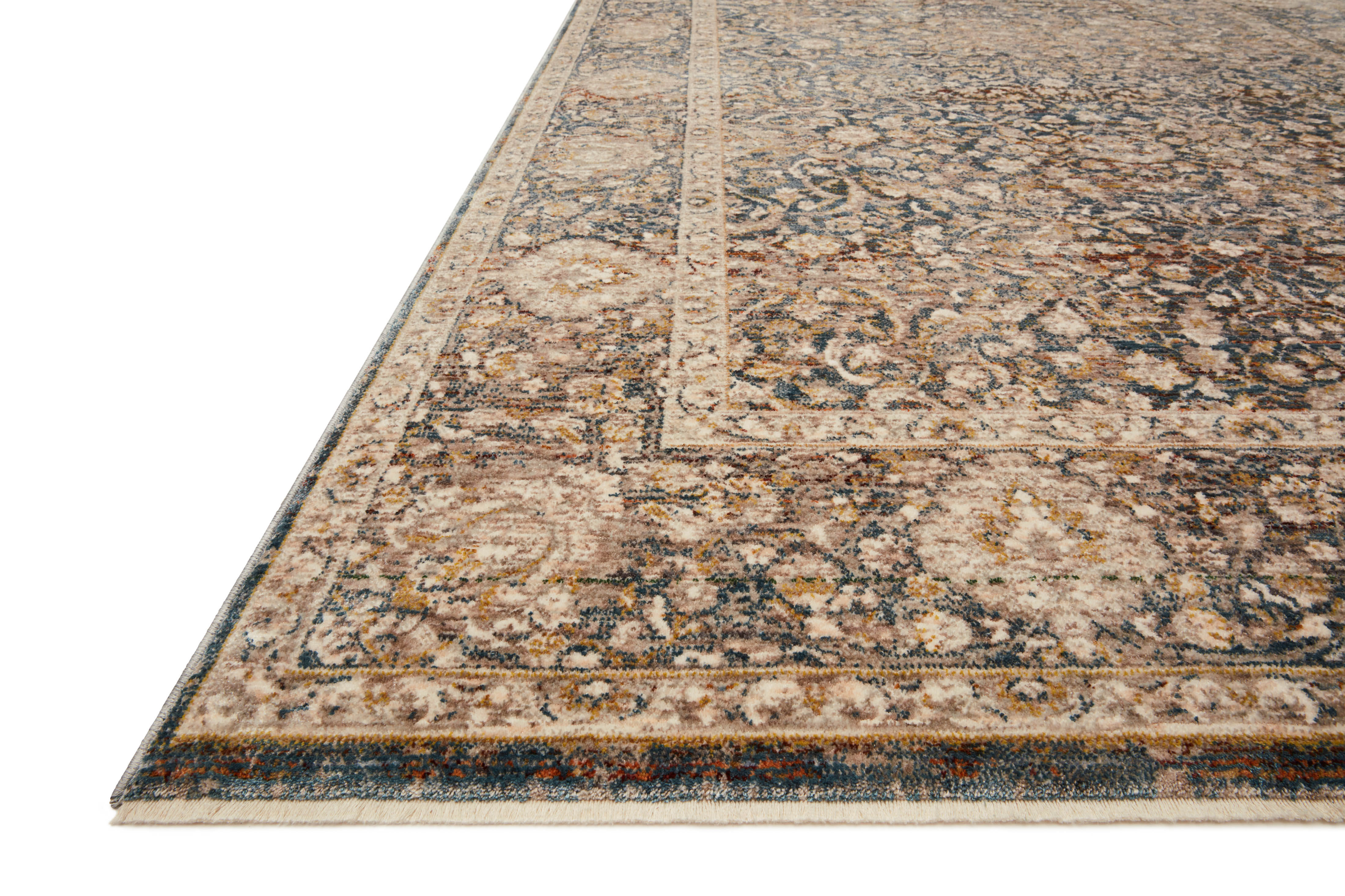Loloi Lourdes Charcoal / Ivory Rug RUGS - synthetic Loloi