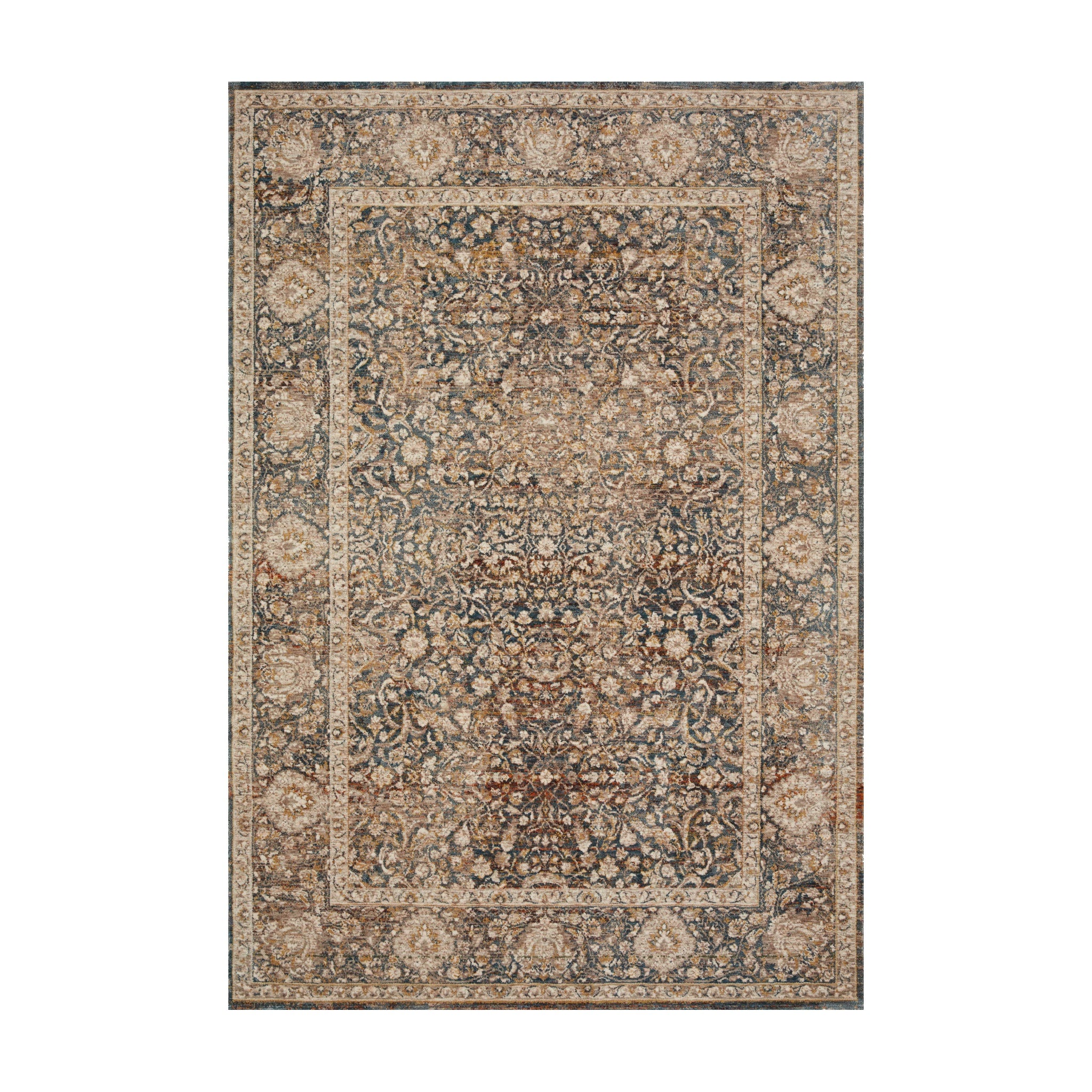 Loloi Lourdes Charcoal / Ivory Rug RUGS - synthetic Loloi 18" x 18"