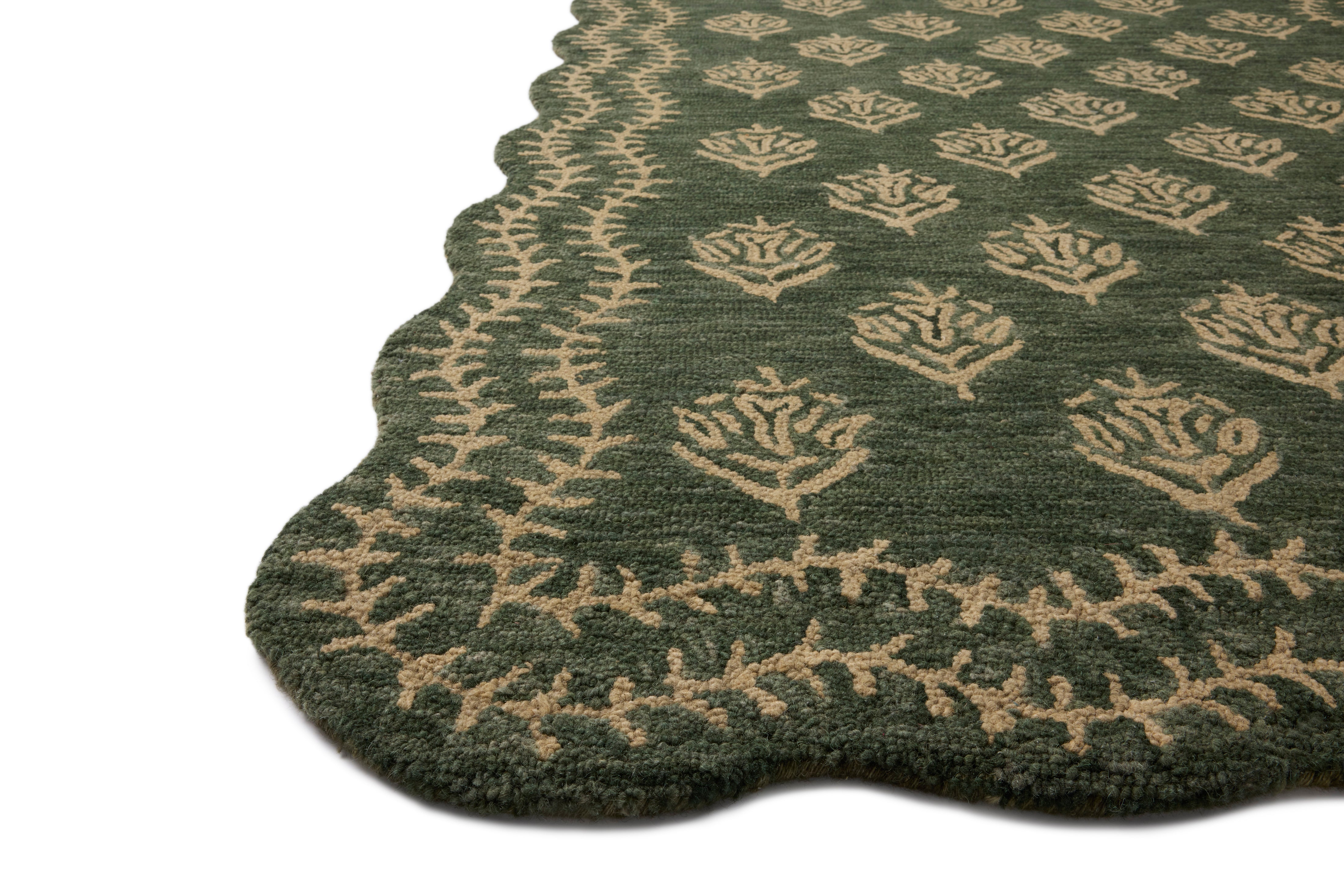 Rifle Paper Co. x Loloi Lisette Forest / Oatmeal Rug RUGS - wool Loloi