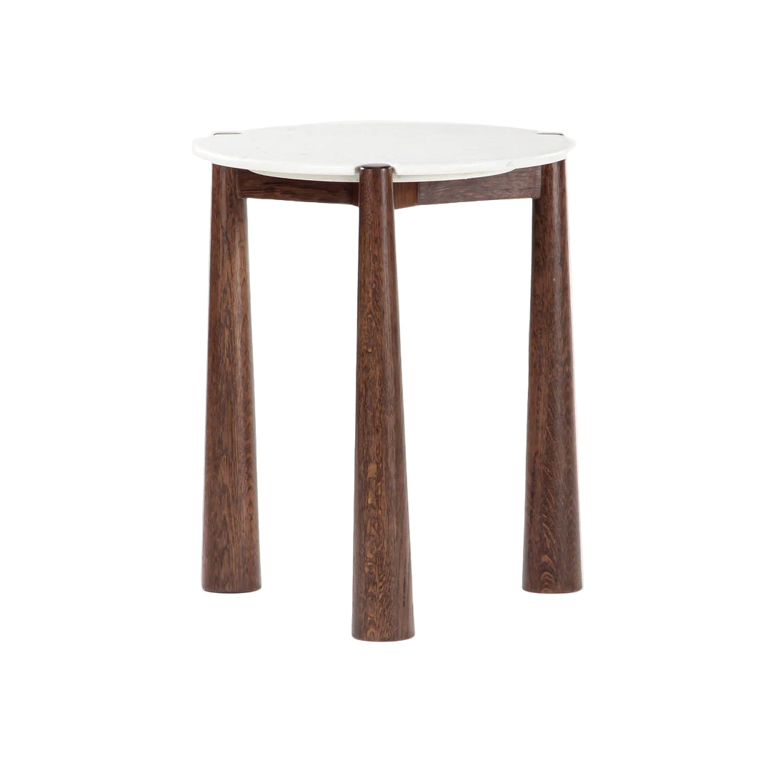 Carven Side Table FURNITURE - side table Union Home Brown/White Marble