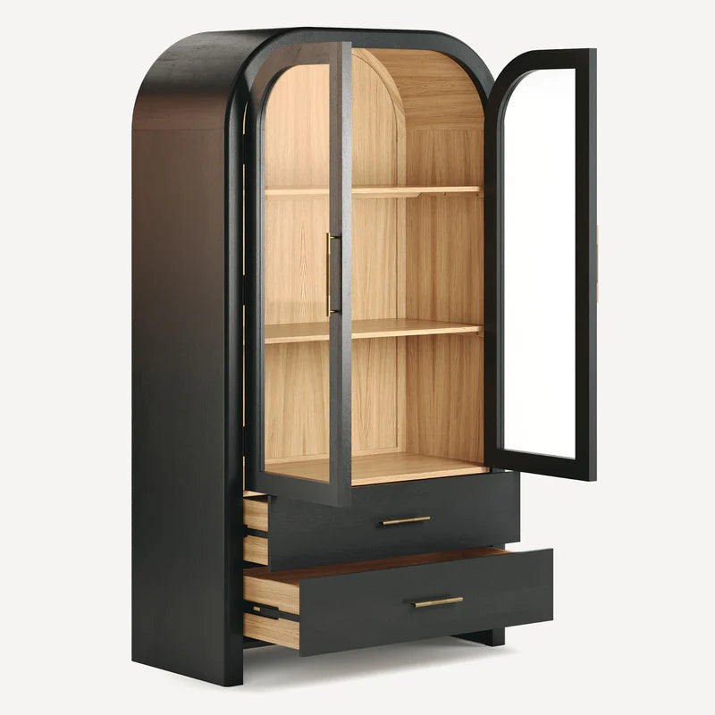 Lio Solid Wood Tall Cabinet FURNITURE - cabinet Union Home