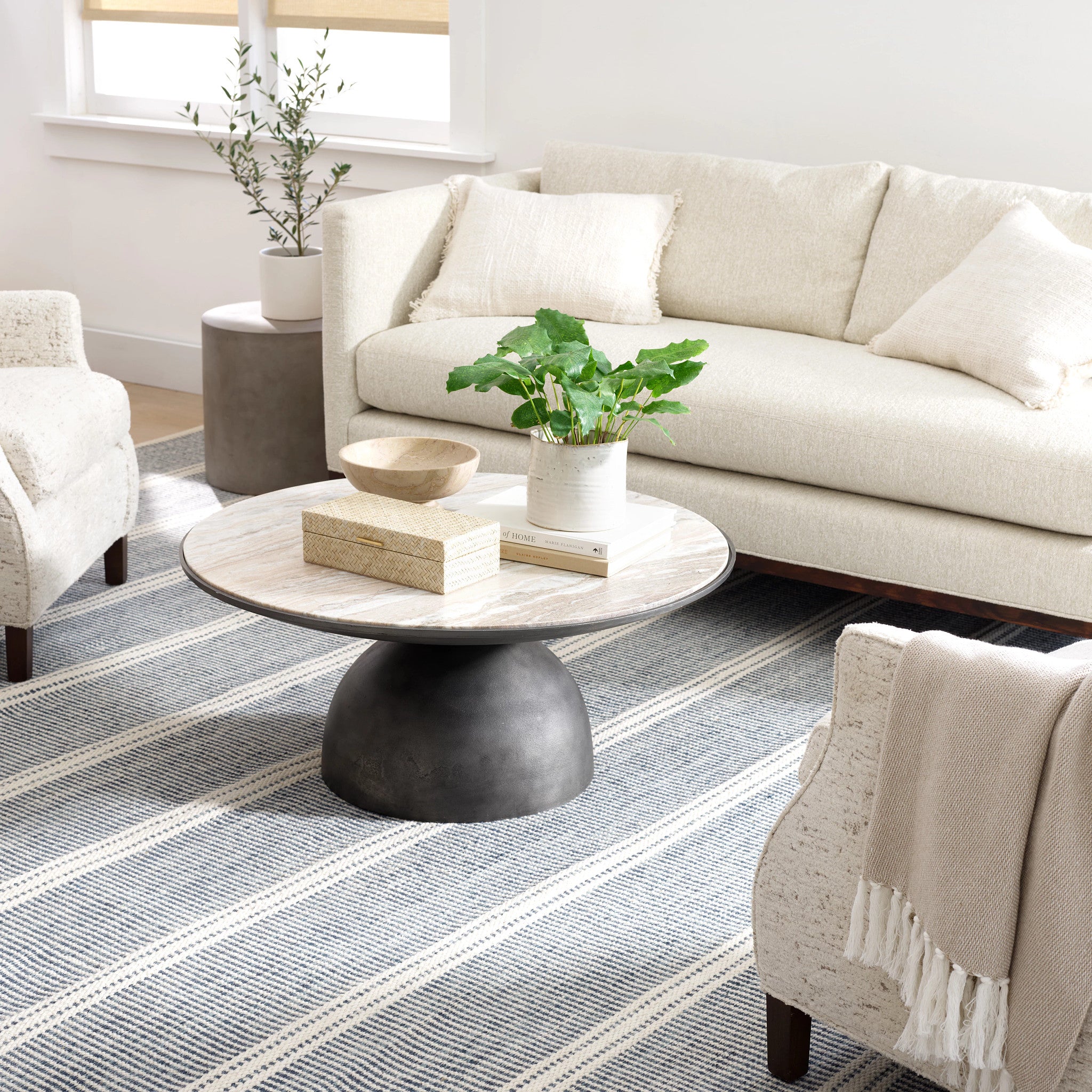 Malta Blue Handwoven Wool Rug-Rug & Weave