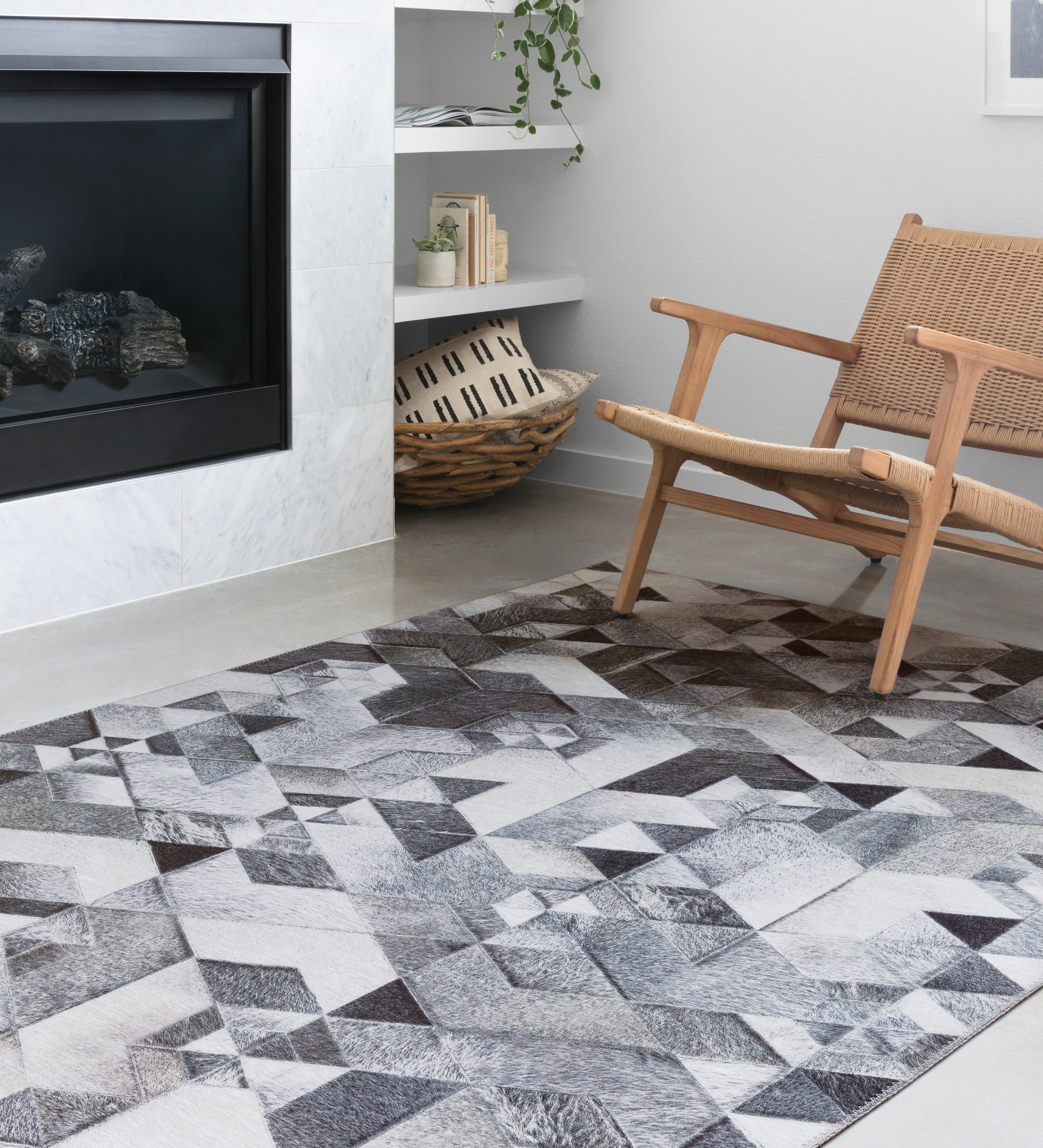 Loloi Maddox Grey / Ivory Rug RUGS - synthetic Loloi