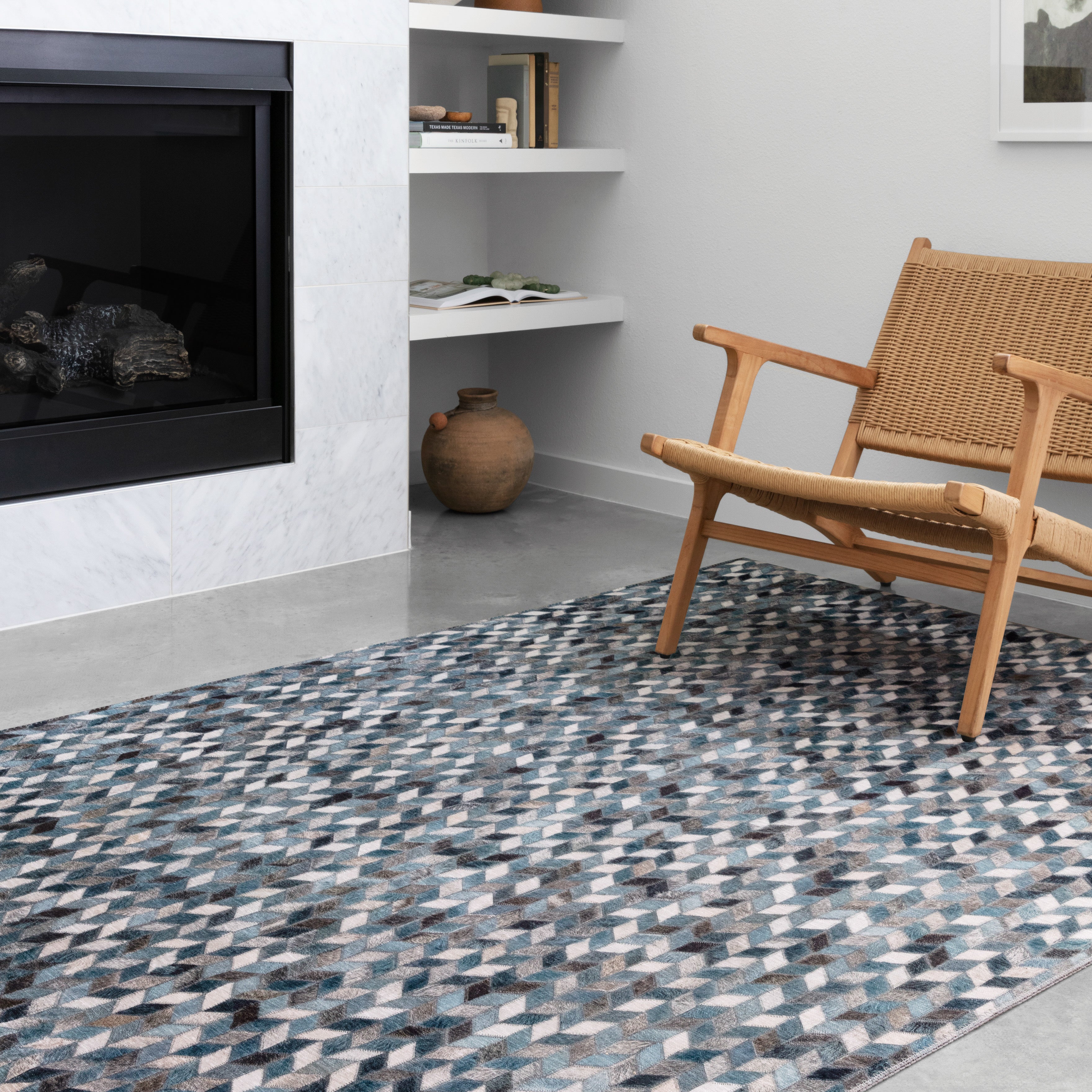 Loloi Maddox Ocean / Grey Rug RUGS - synthetic Loloi